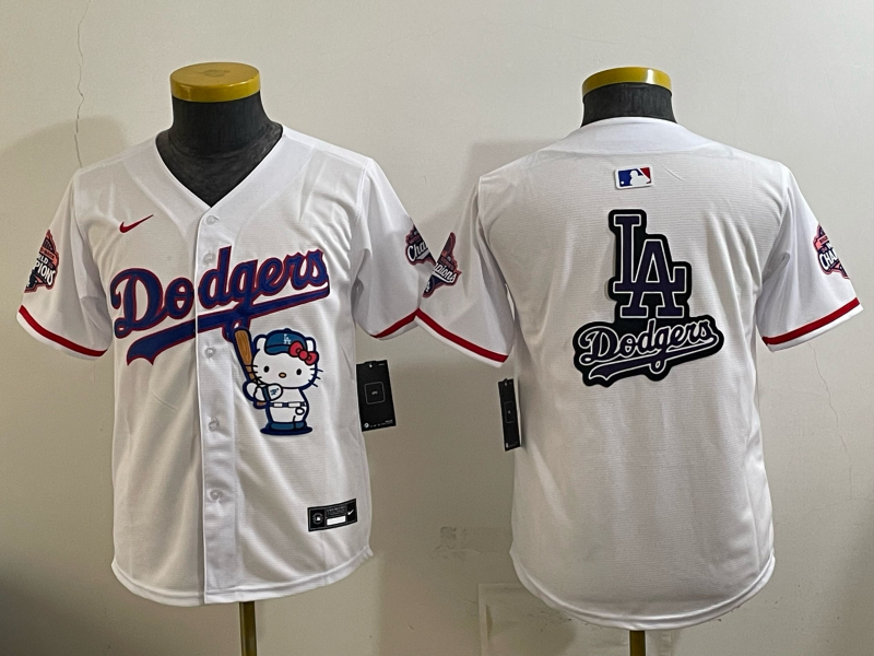 youth Los Angeles Dodgers blank white Game 2026 Nike MLB Jersey 0523004